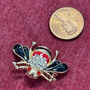 Elegant Gold and Black Bee Brooch SOLD